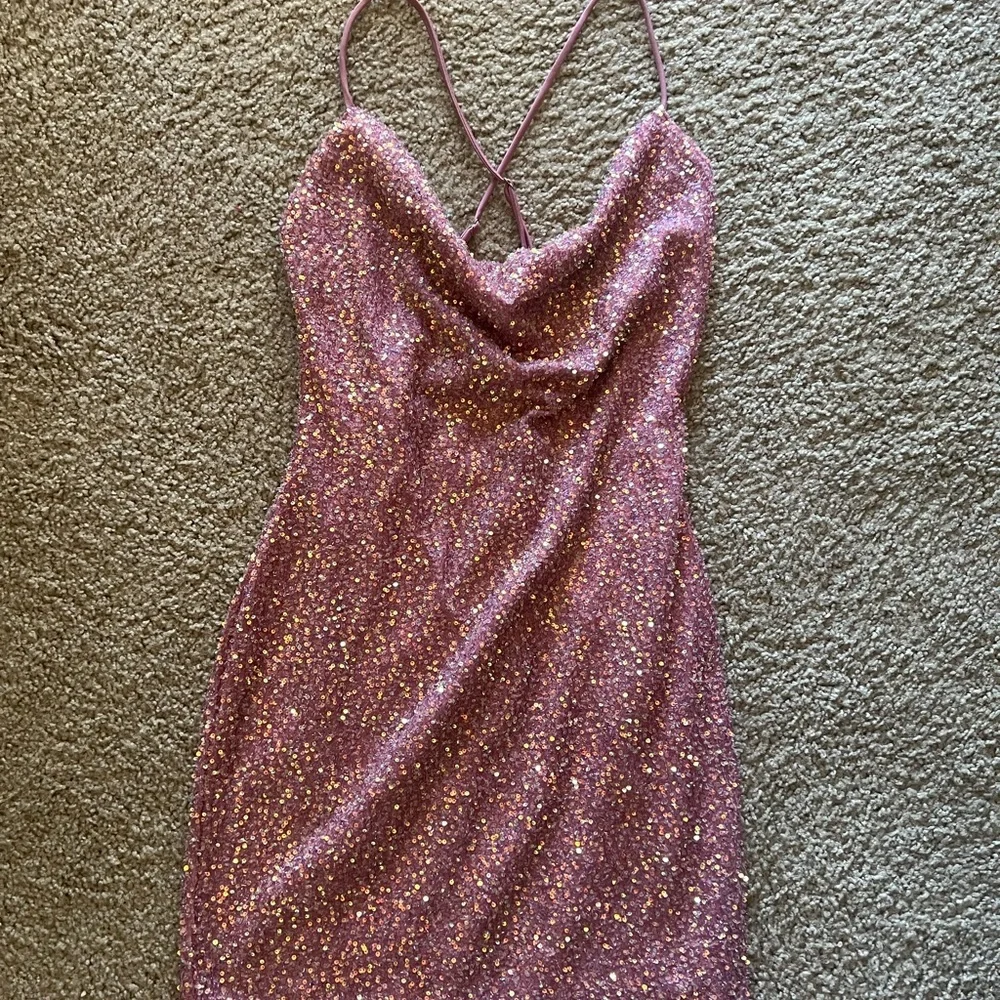 Pink Sequined Mini Dress💖 - Picture 8 of 11